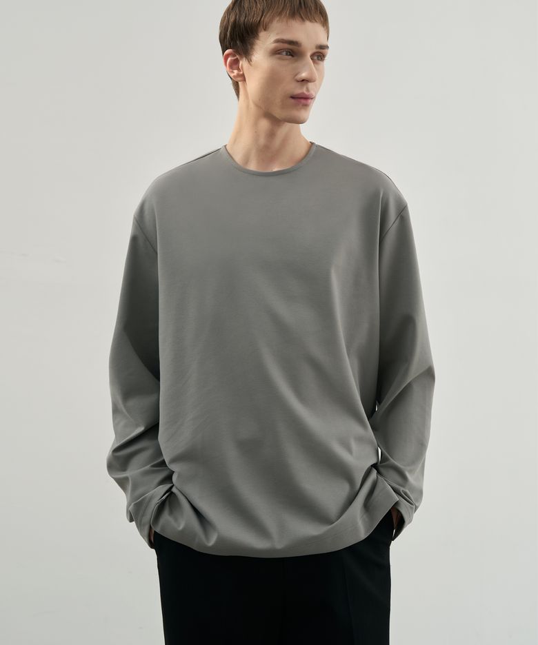 하이 벤트 레이어드 티셔츠 [ASH GREY]