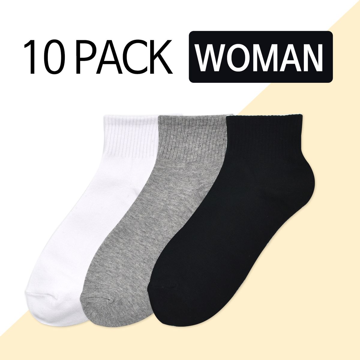 언비데이(UNBDAY) [10 PACK] 여자 단목 양말