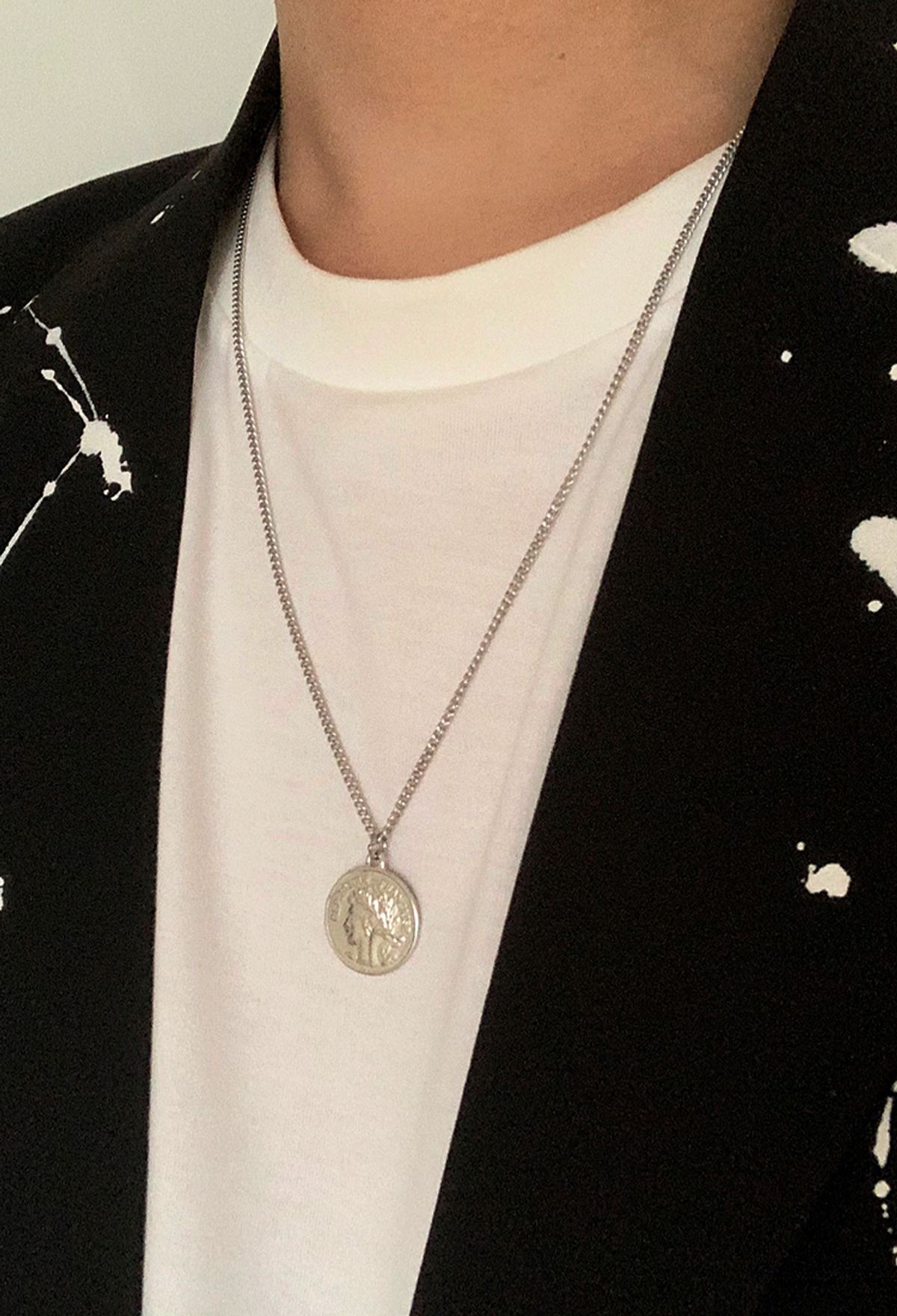 셉텐벌5(SEPTEMBER5) Bold medal chain necklace