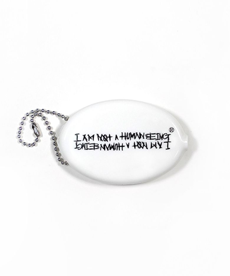 I AM NOT A HUMANBEING COIN POUCH - WHITE