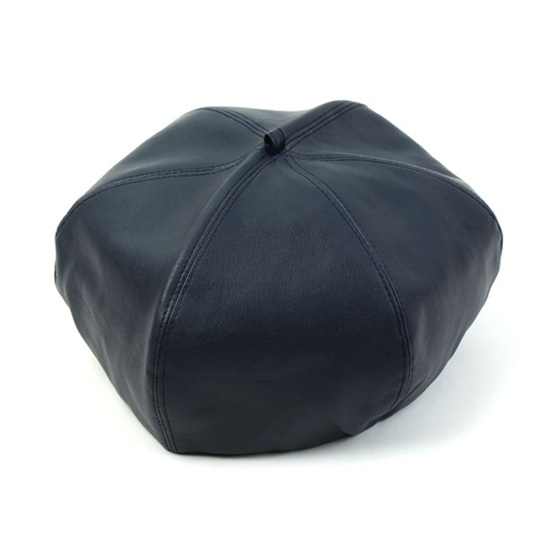 Leather Navy Beret 가죽 베레모