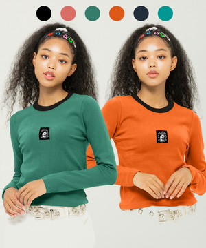 (W) ABSOLGIRL LONG SLEEVE CROP (6 COLOR)