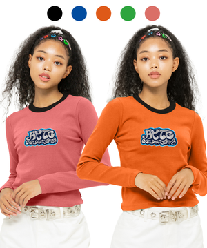 (W) BANDIERA LONG SLEEVE CROP (5 COLOR)