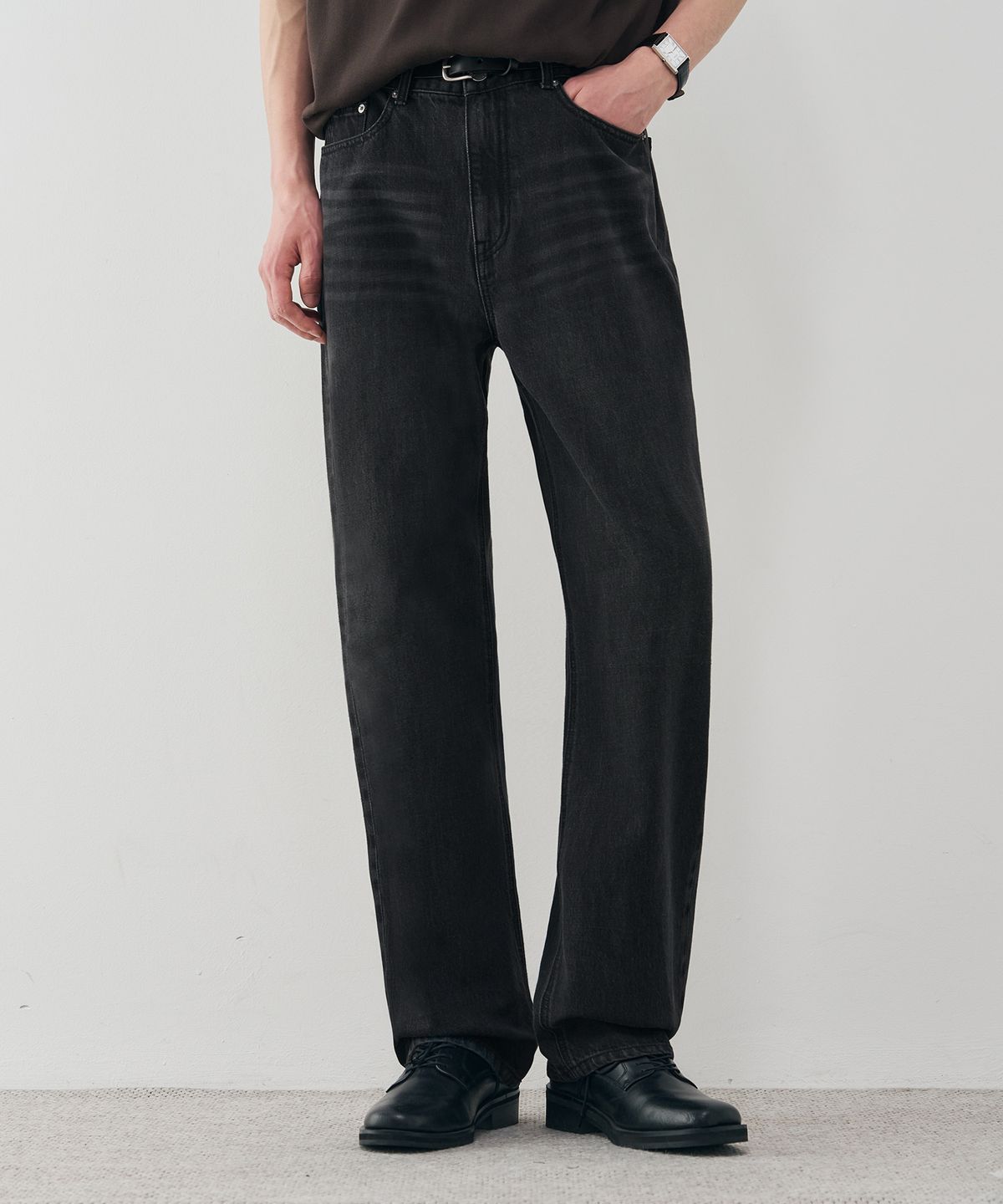 드로우핏(DRAW FIT) 유주얼 뉴 스트레이트 데님 팬츠 [BLACK]
