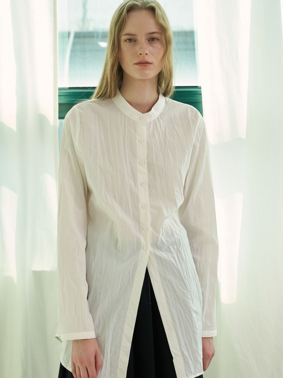 일일오구스튜디오(1159STUDIO) MH11 WRINKLE DRESS SHIRT_WH