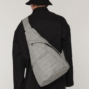 체크머슬링백 타탄그레이