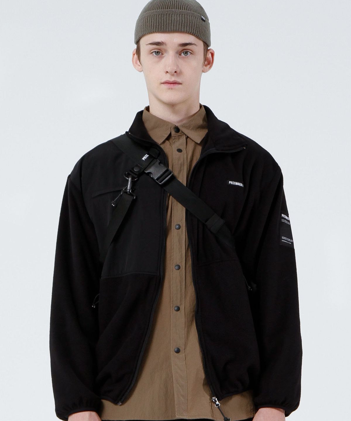 피스메이커(PIECE MAKER) FLEECE ZIPUP JACKET (BLACK)