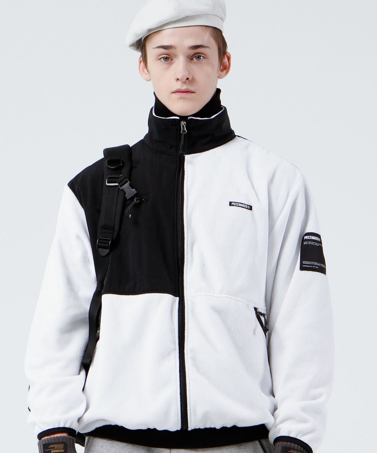 피스메이커(PIECE MAKER) FLEECE ZIPUP JACKET (WHITE)