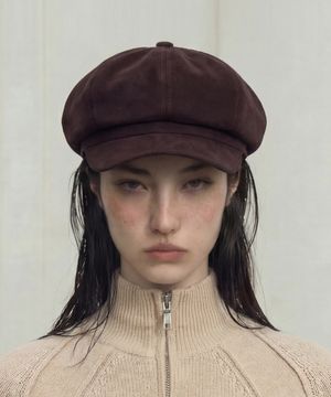 스웨이드 헌팅캡 CASTRO BERET / T SUEDE / D WINE