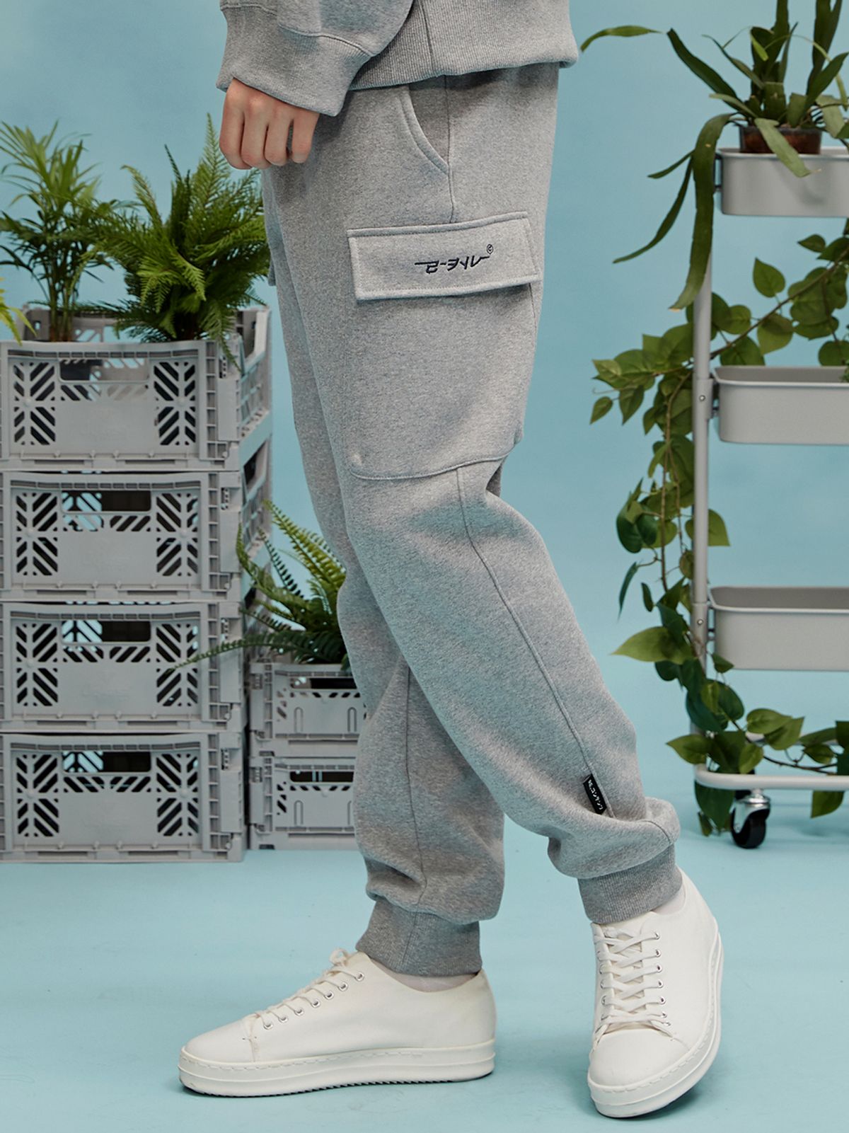 리플레이컨테이너(REPLAY CONTAINER) RC pocket jogger pants (gray)