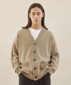 베이직 니트 가디건_모카