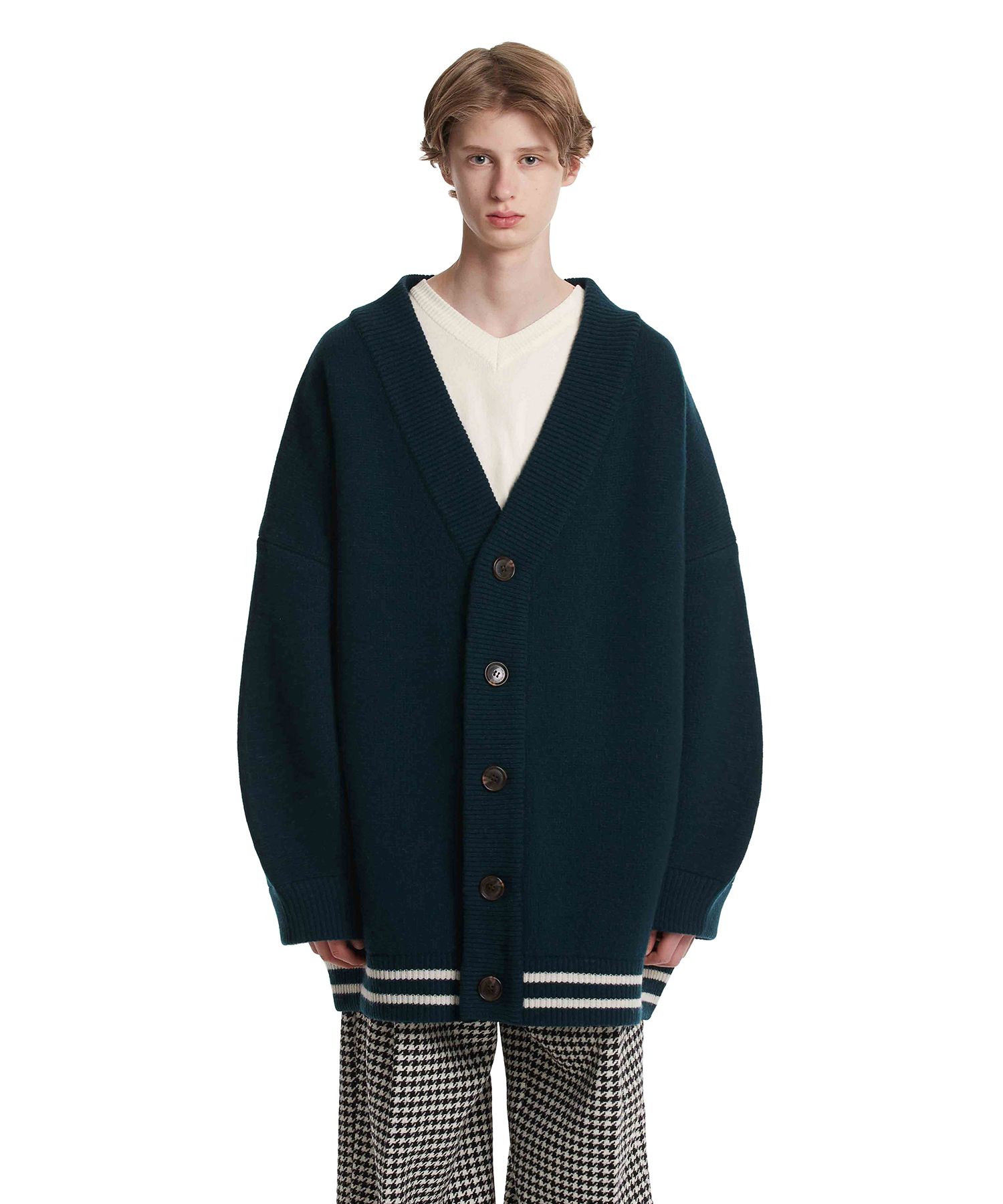 MUSINSA | TRUNK PROJECT Classic Cardigan Jacket Dark Green