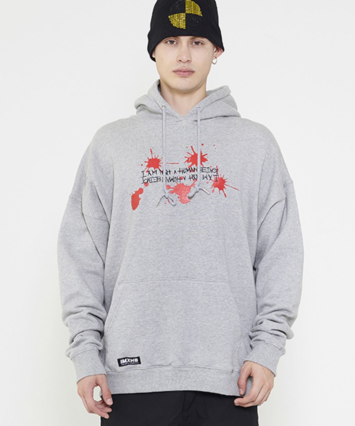 아임낫어휴먼비잉(I AM NOT A HUMAN BEING) Poly Bag Hoody - Grey