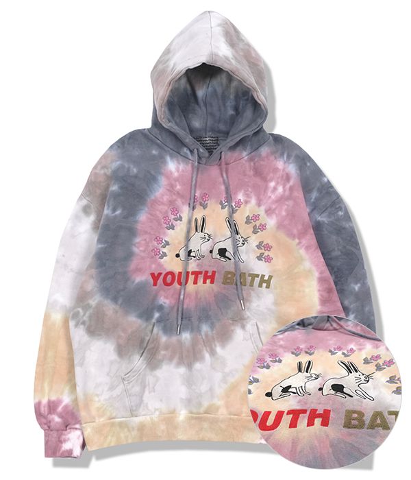MUSINSA | YOUTHBATH TIE-DYE HOOD SWEAT SHIRT (MIX)