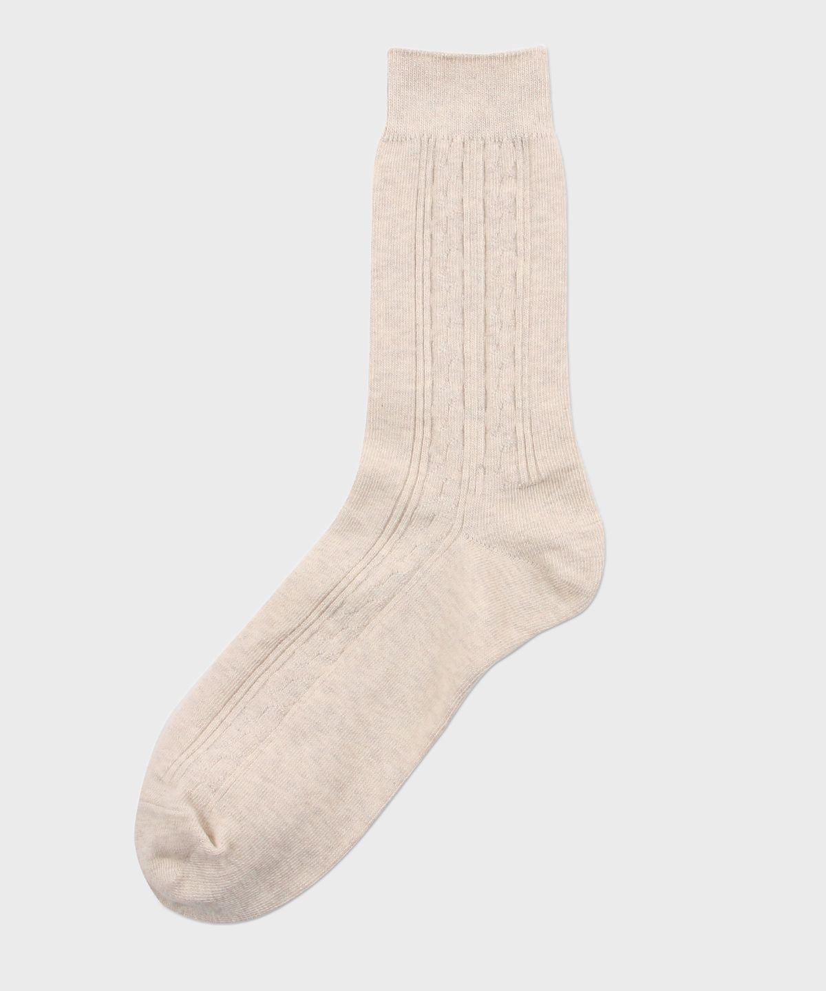 삭스더랭귀지(SOCKS THE LANGUAGE) 꽈배기 링크스 양말(베이지)