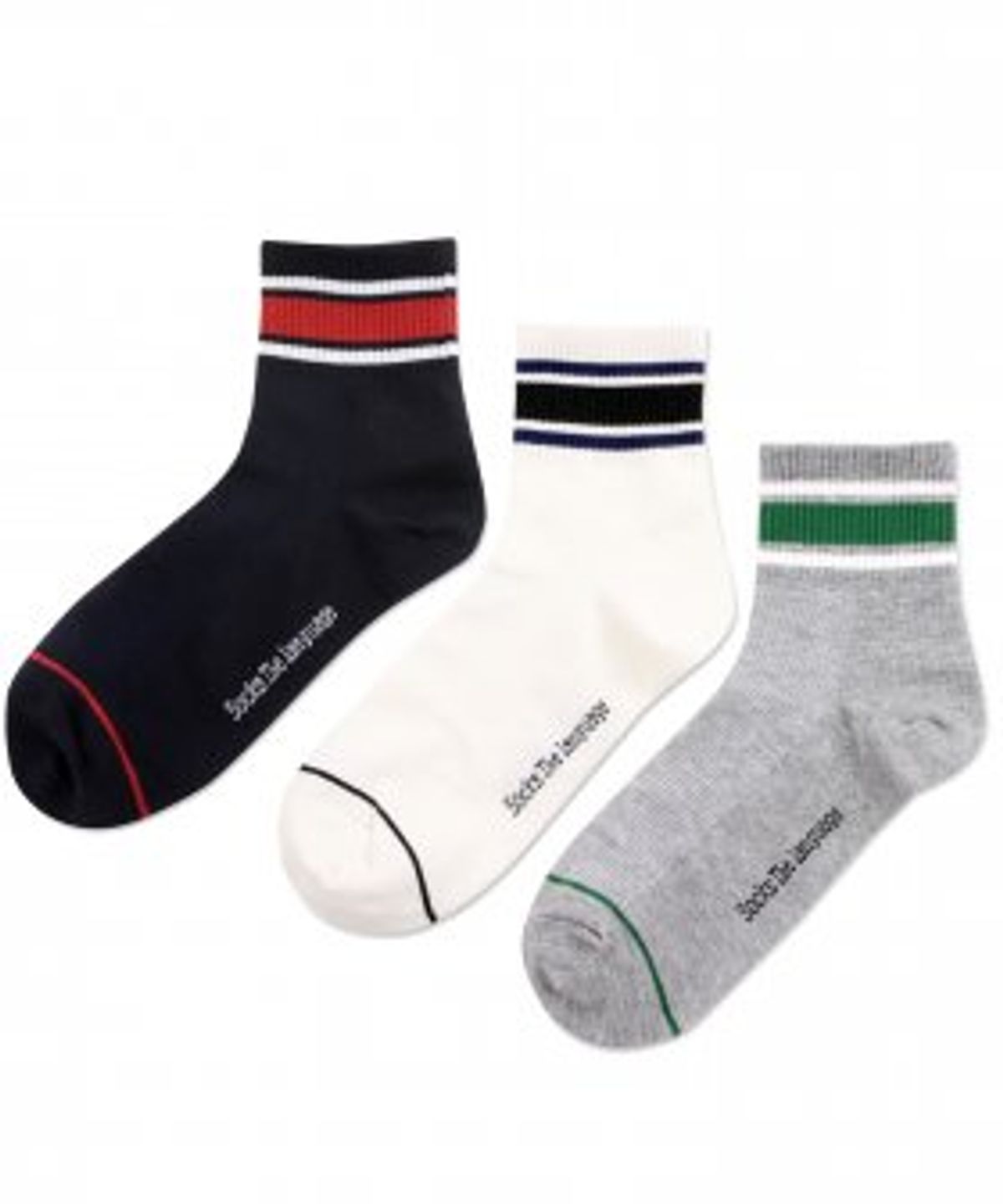 삭스더랭귀지(SOCKS THE LANGUAGE) 클립 양말 3세트