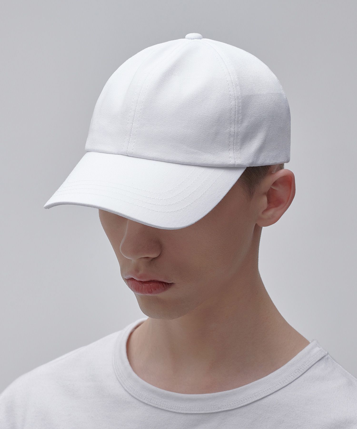 MUSINSA公式 | MUSINSA STANDARD Basic Cotton Ball Cap [White]