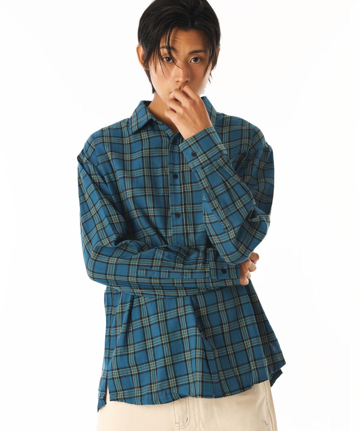 피스메이커(PIECE MAKER) BLUE CLASSIC CHECK SHIRTS (BLUE)