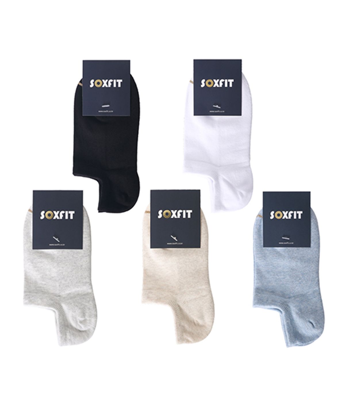 삭스핏(SOXFIT) 플레인 앵클삭스 4족 선택 패키지 5컬러
