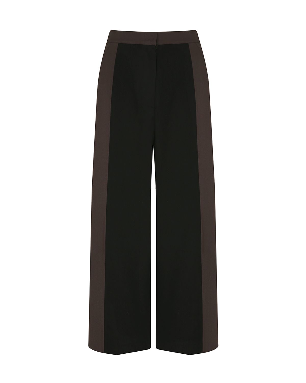 뮤게(MUGUET) COLOR MIX WIDE PANTS (BROWN-BLACK)