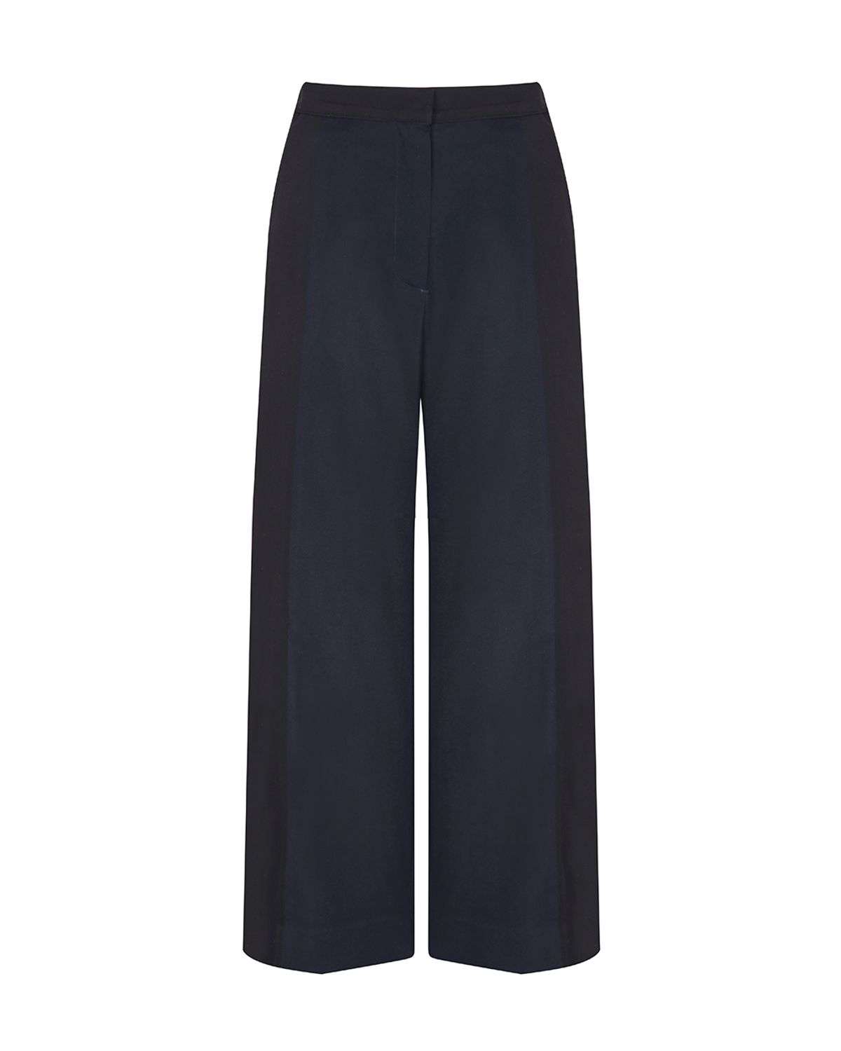 뮤게(MUGUET) COLOR MIX WIDE PANTS (NAVY-BLACK)