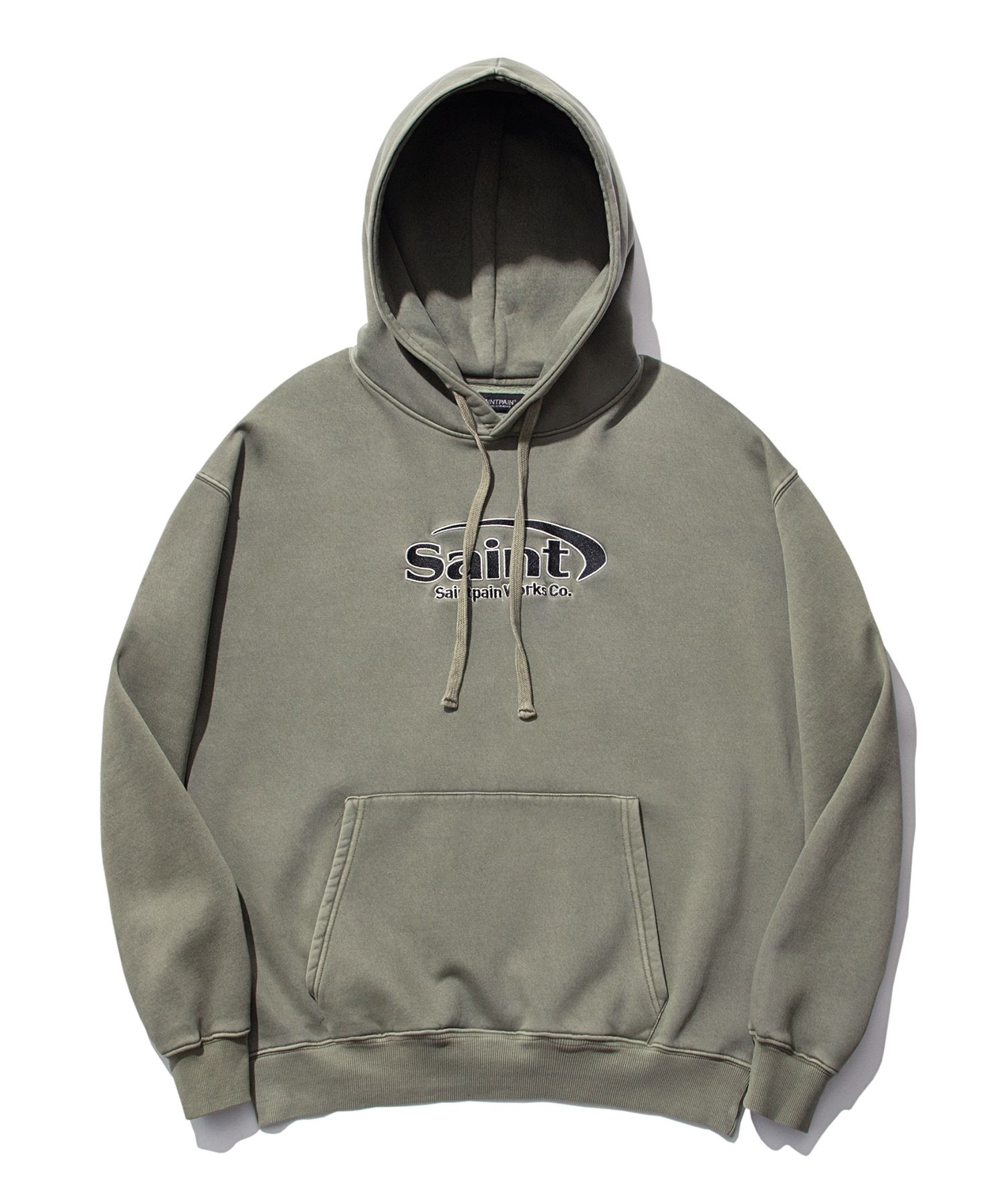 [SAINTPAIN] ★SP L SPRAY PIGMENT HOODIE MUSINSA | SAINTPAIN SP SAINT LOGO PIGMENT HOODIE - KHAKI