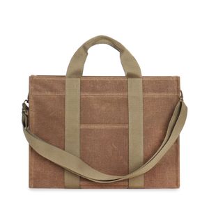 Square Brief Bag (스퀘어 서류가방) (Waxed Canvas 카멜)