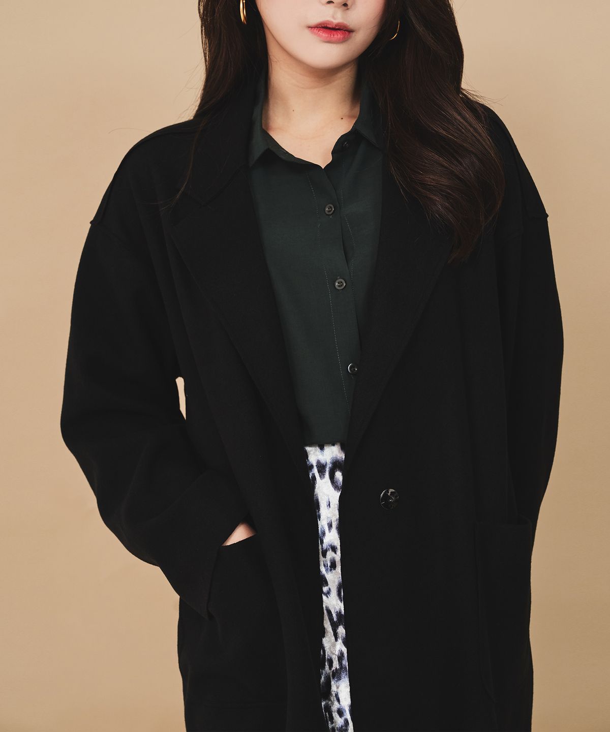 더 베리 띵(THE VERY THING) T/modern soft tailored coat_BK