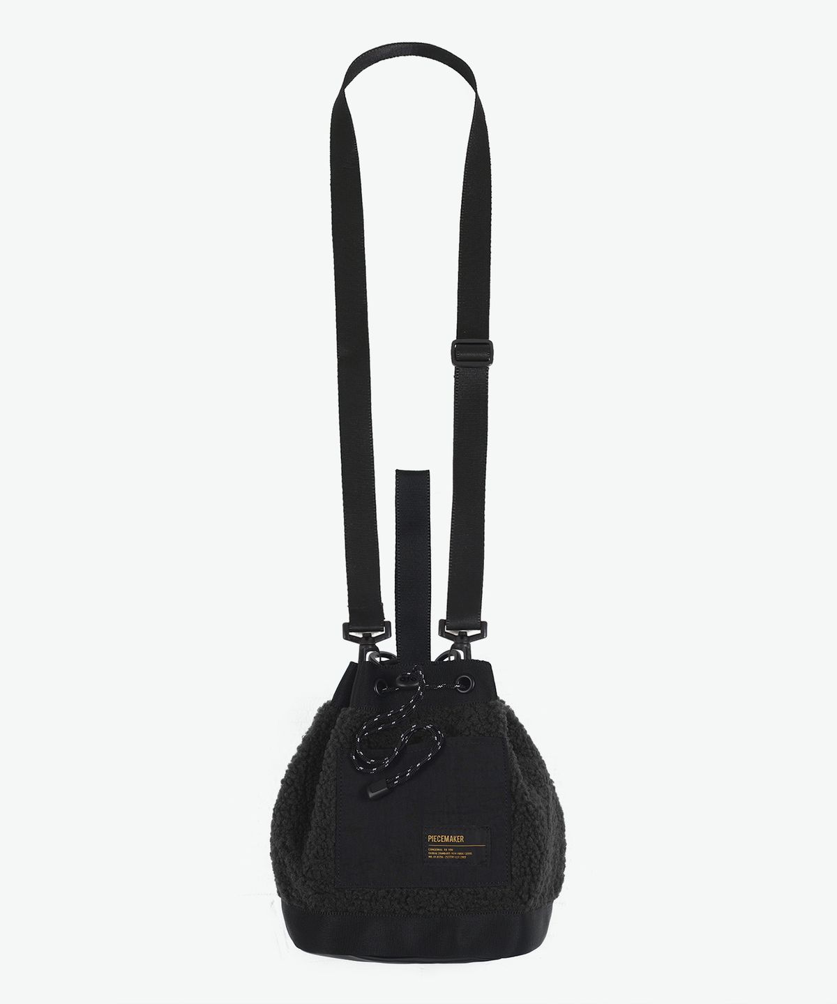 피스메이커(PIECE MAKER) FLEECE BUCKET BAG (BLACK)
