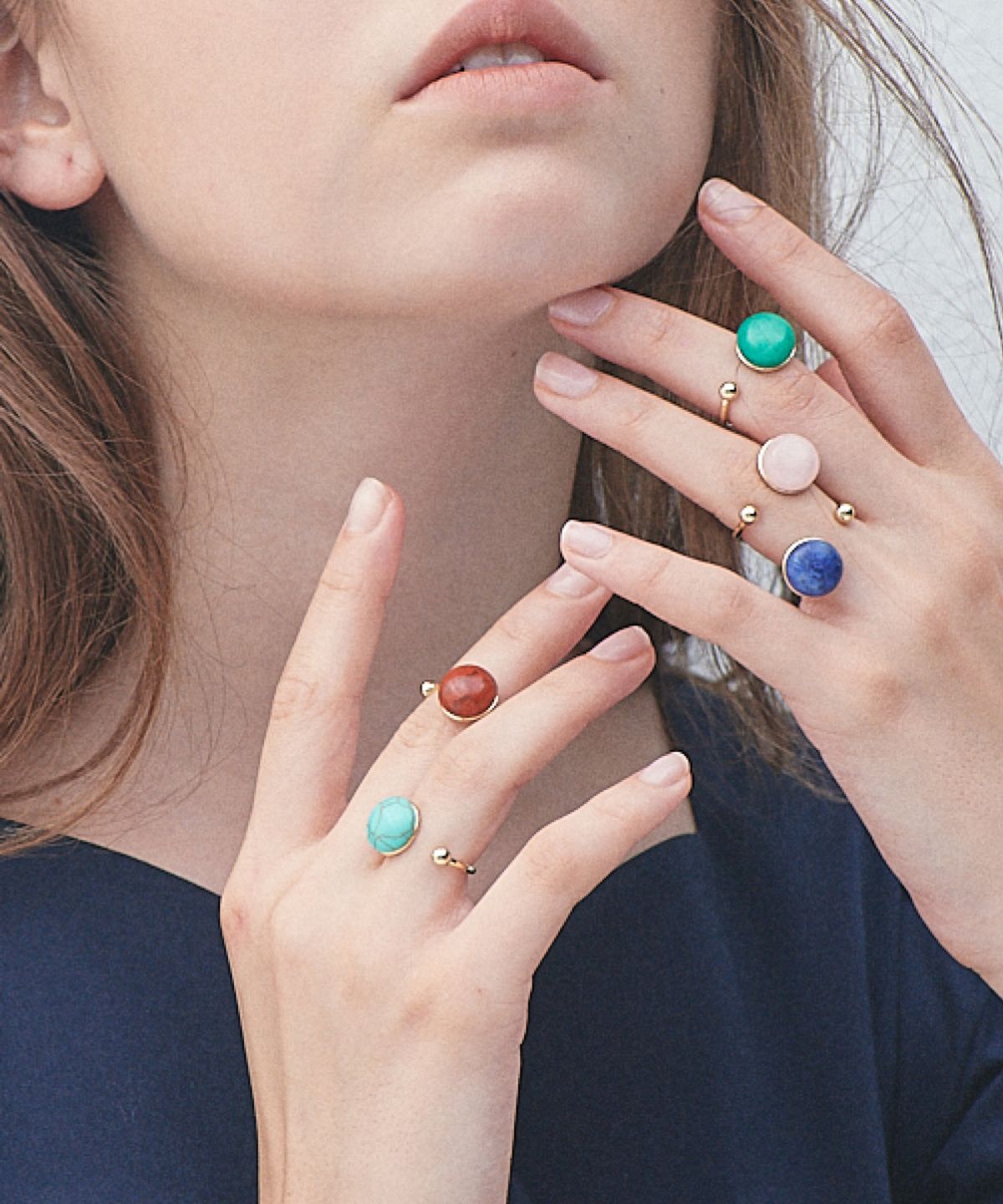 엘리오나(ELYONA) Stone Rings (5 colours)