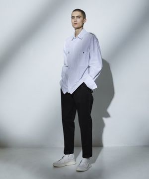 비조 장식 팬츠 차콜