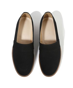 이중가공 캔버스 심플디자인 유니섹스 슬립온 5000 [BLACK]