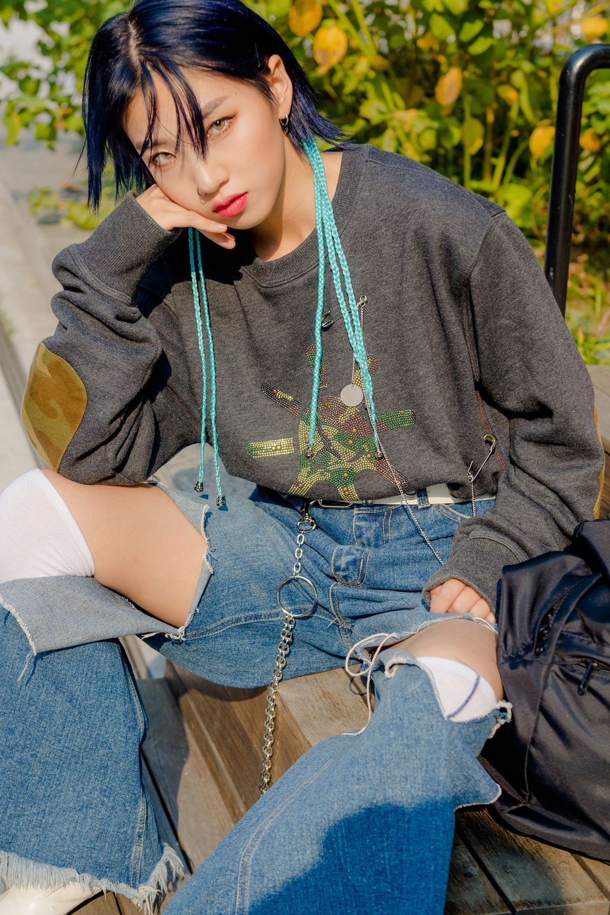 모빈스알(MOVINS.R) AXIO LUXOCTO SWEAT HTR GREY