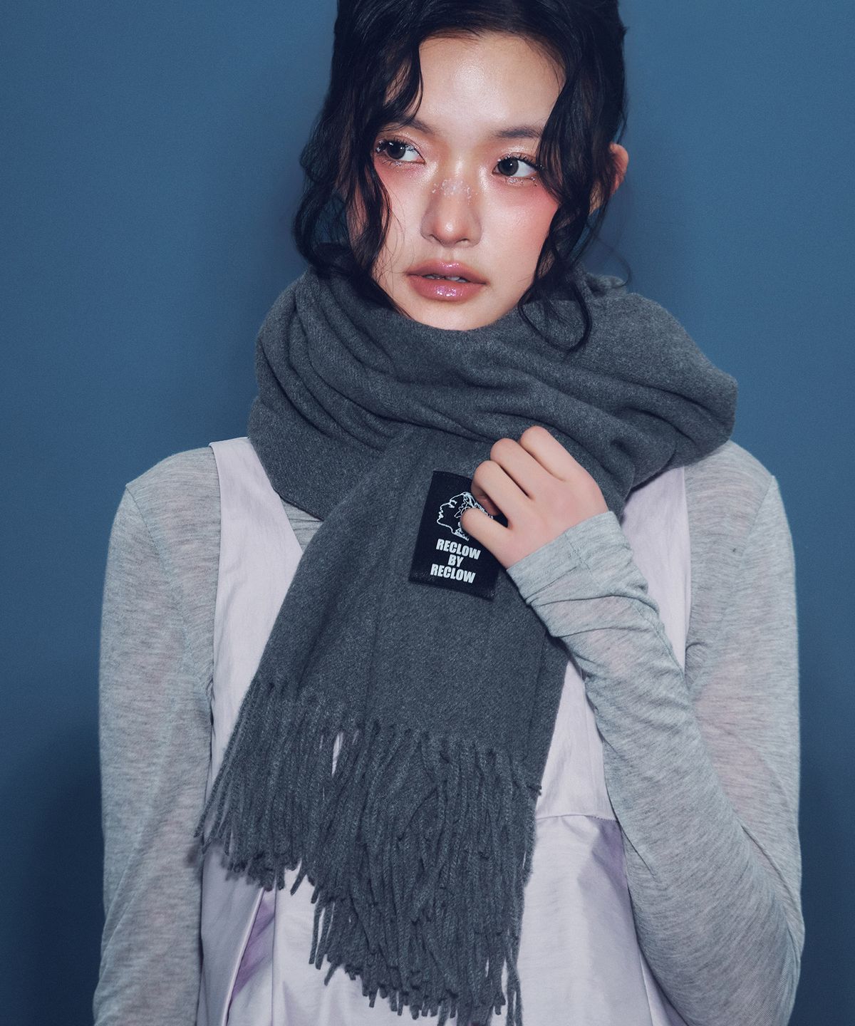 리끌로우(RECLOW) RC 무지 머플러 진그레이