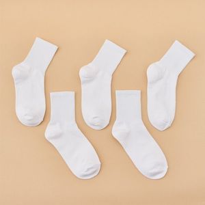 [6팩] 무지 미들 크루넥 삭스