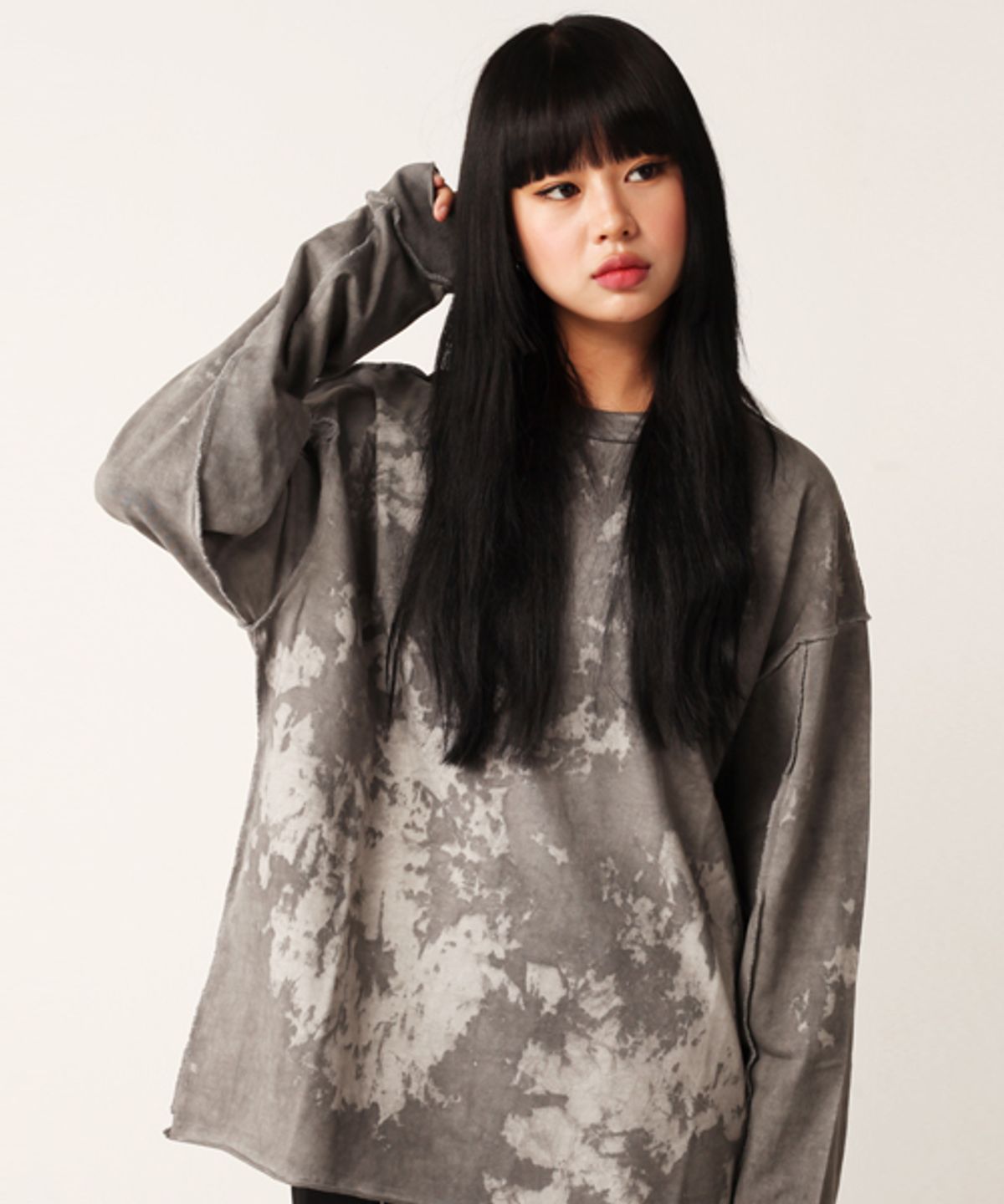 리스펙트(RESPECT) 타이다이 리버스스티치 리스펙트 롱슬리브 (블랙)