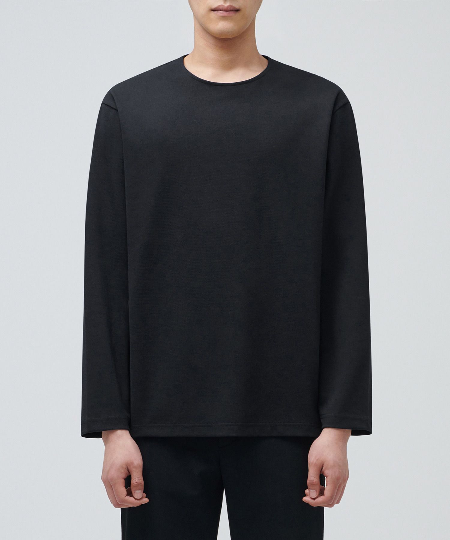 Tシャツ・カットソー *MUSINSA STANDARD* Ponte Crew Neck Long Sleeve T-Shirt Melan MUSINSA公式 | MUSINSA STANDARD Ponte Crew Neck Long Sleeve T
