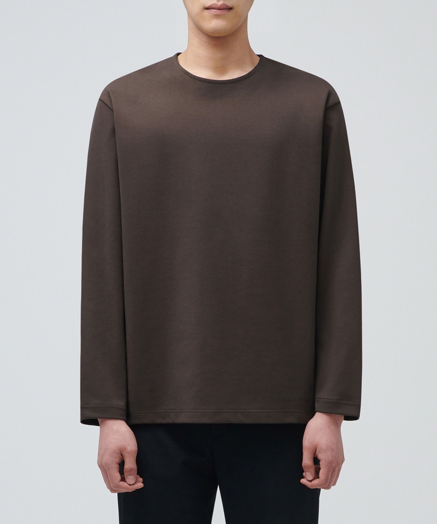 Tシャツ・カットソー *MUSINSA STANDARD* Ponte Crew Neck Long Sleeve T-Shirt Melan MUSINSA | MUSINSA STANDARD Ponte Crew Neck Long Sleeve T