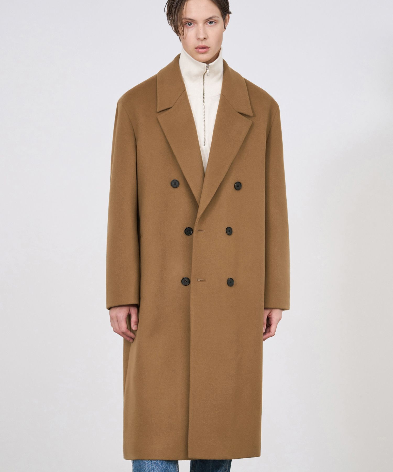 MUSINSA公式 | DRAW FIT プレミアピュアカシミヤローブダブルコート