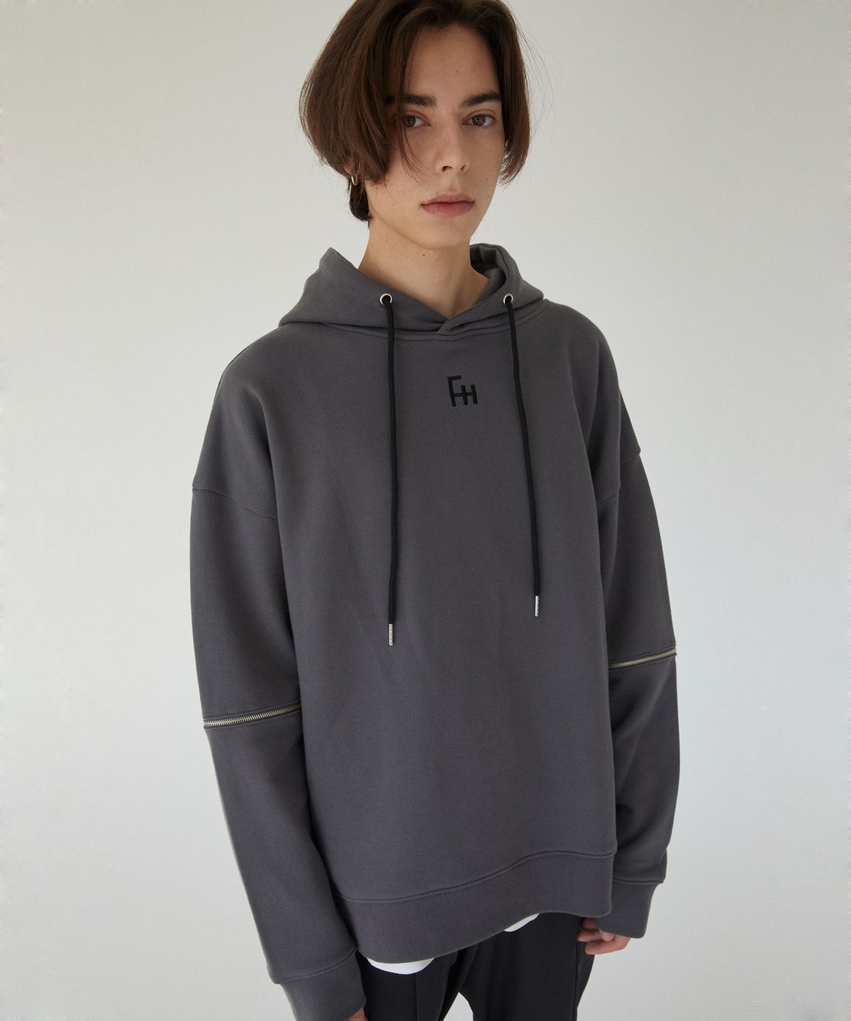 프라이하잇(THEFRHT) 2WAY HOODIE (DARK GRAY)