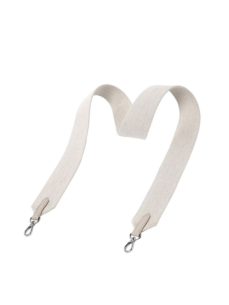 Playful Wide Webbing Strap Melange Beige
