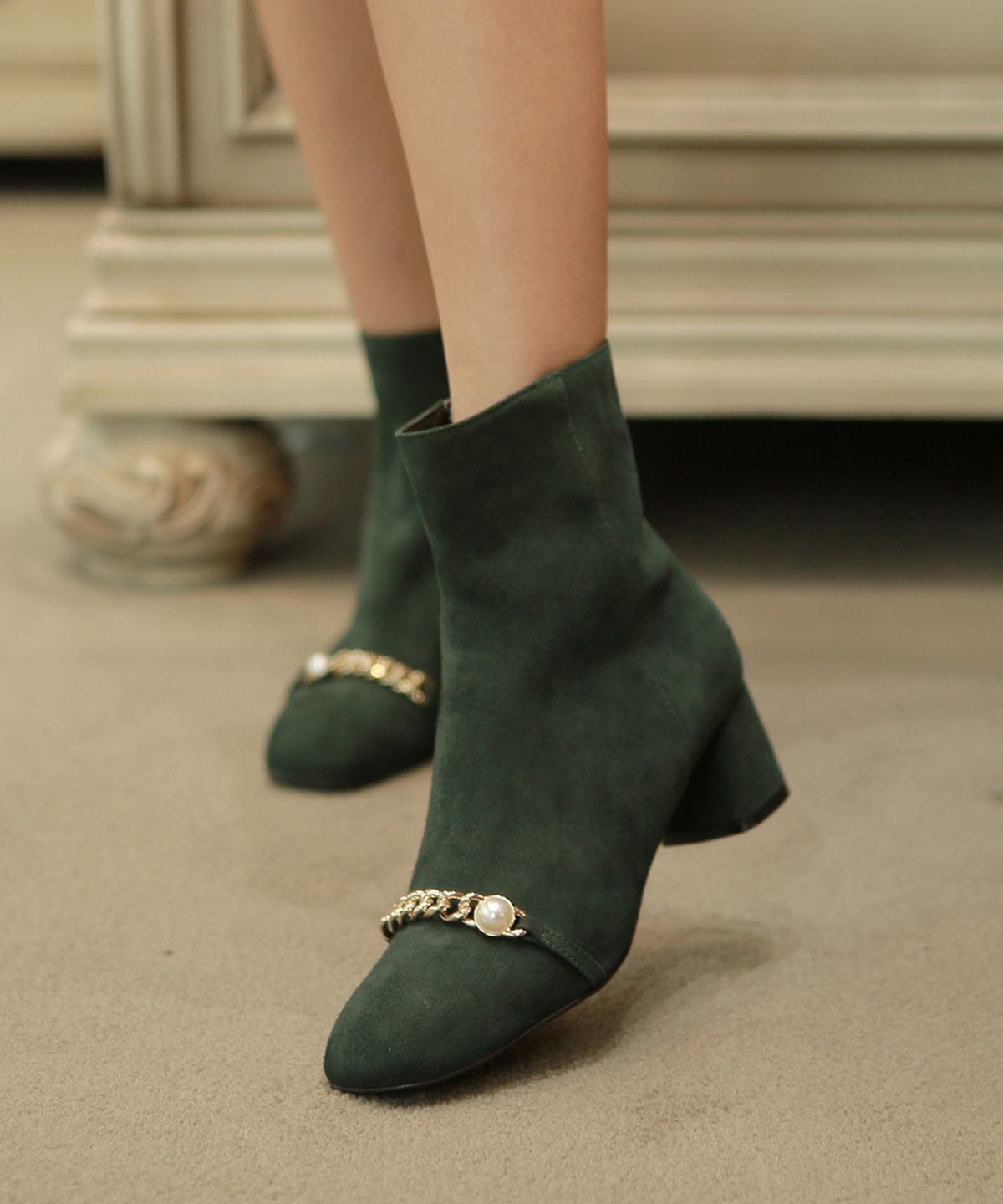 프리플라(FRI FLA) 19B409 suede darkgreen ankle