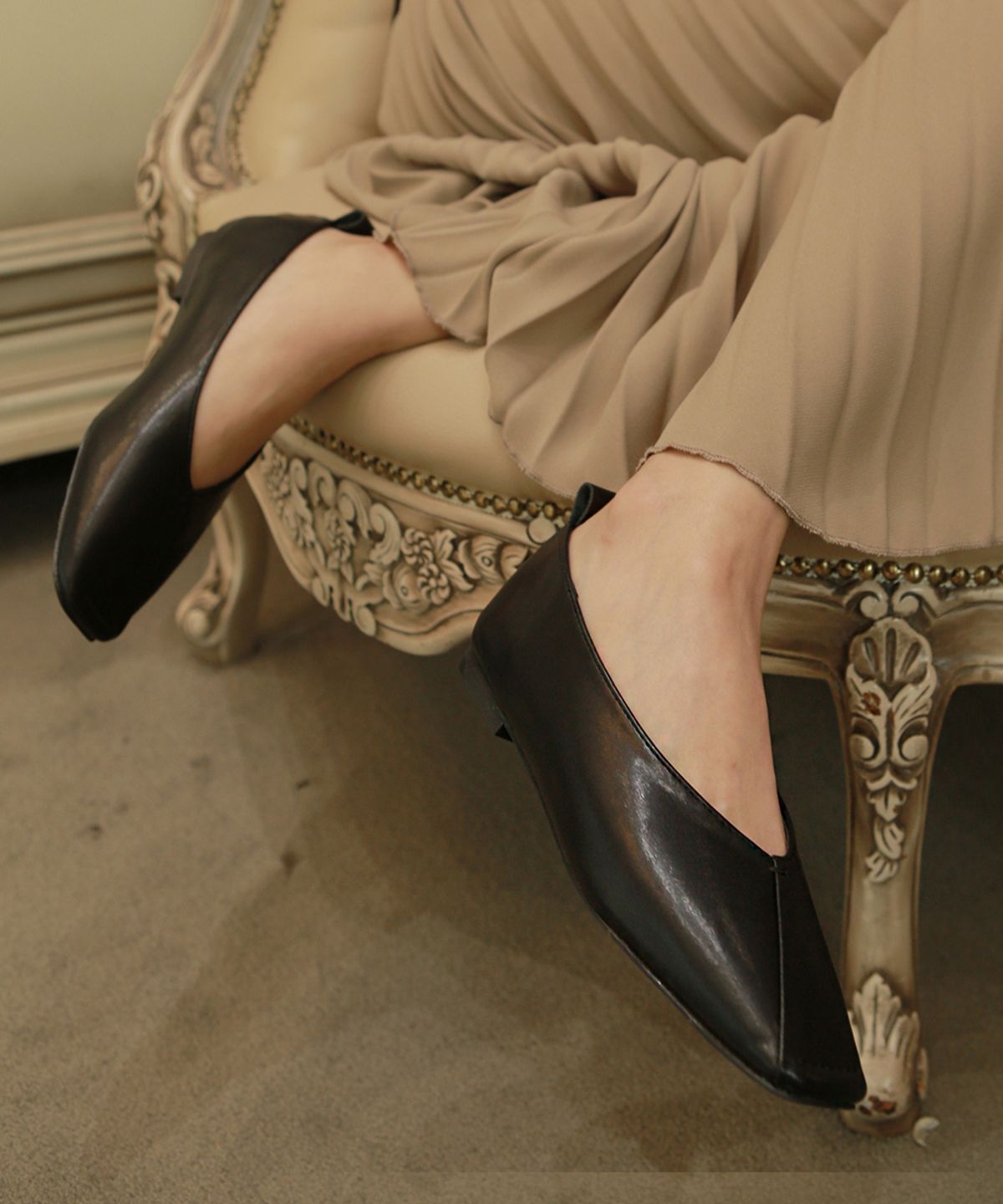 프리플라(FRI FLA) 19B511 black flat