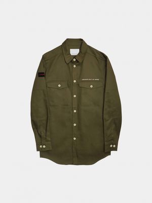 캐주얼 포켓 셔츠 자켓 카키