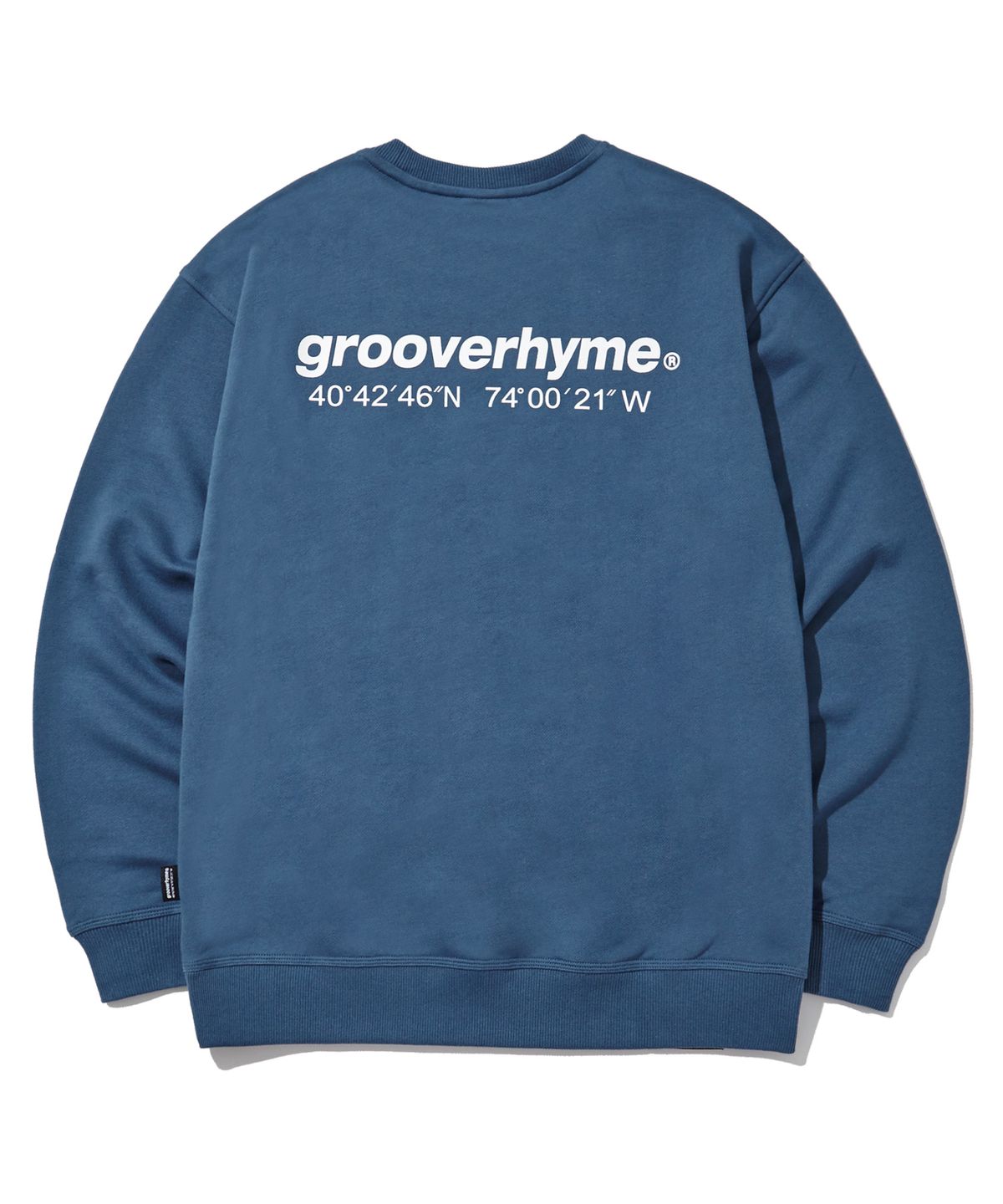 그루브라임(GROOVE RHYME) 유니)C100 3단쭈리 - LOCATION 맨투맨(세미오버핏)(라이트네이비)[LRARCTM702M]