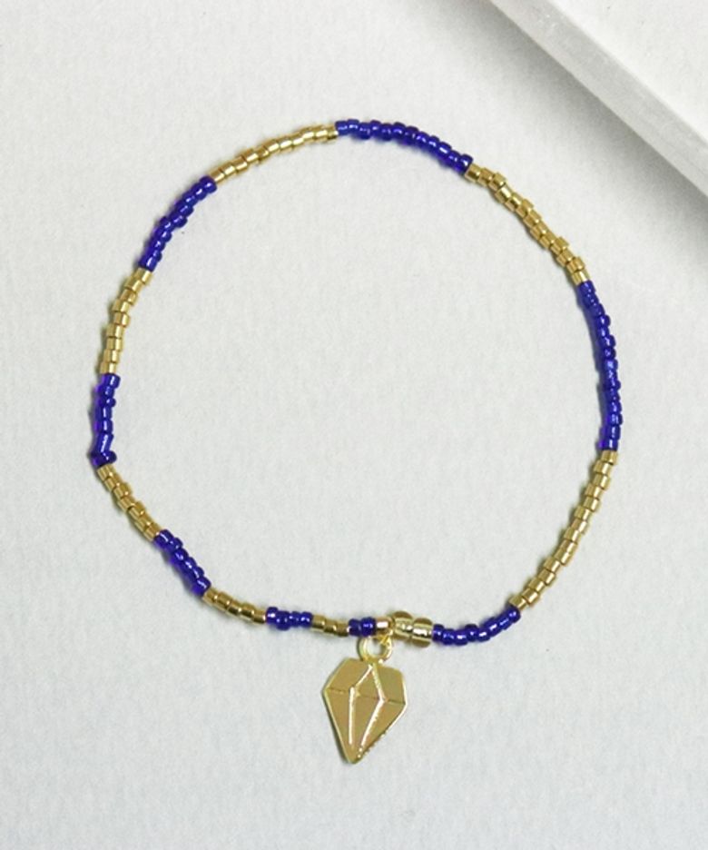 Dia Motives 18k gold beads bracelet 다이아 18k 골드 비즈팔찌