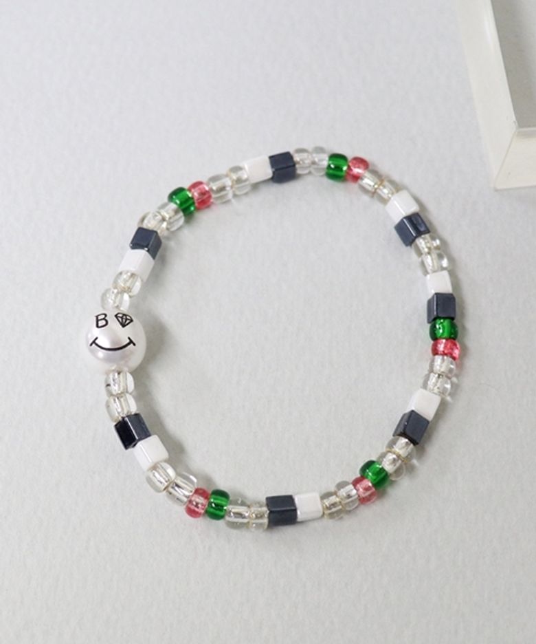 Pearl smile beadsmix Bracelet 진주 스마일 비즈팔찌
