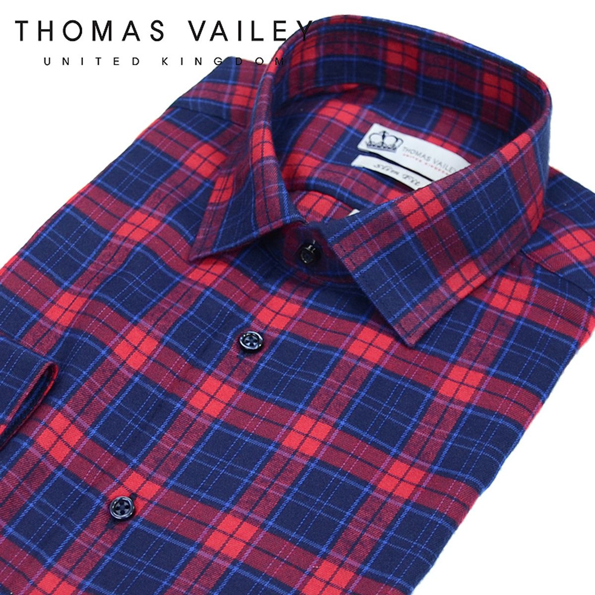 토마스 베일리(THOMAS VAILEY) 기모 체크 셔츠 레드 228