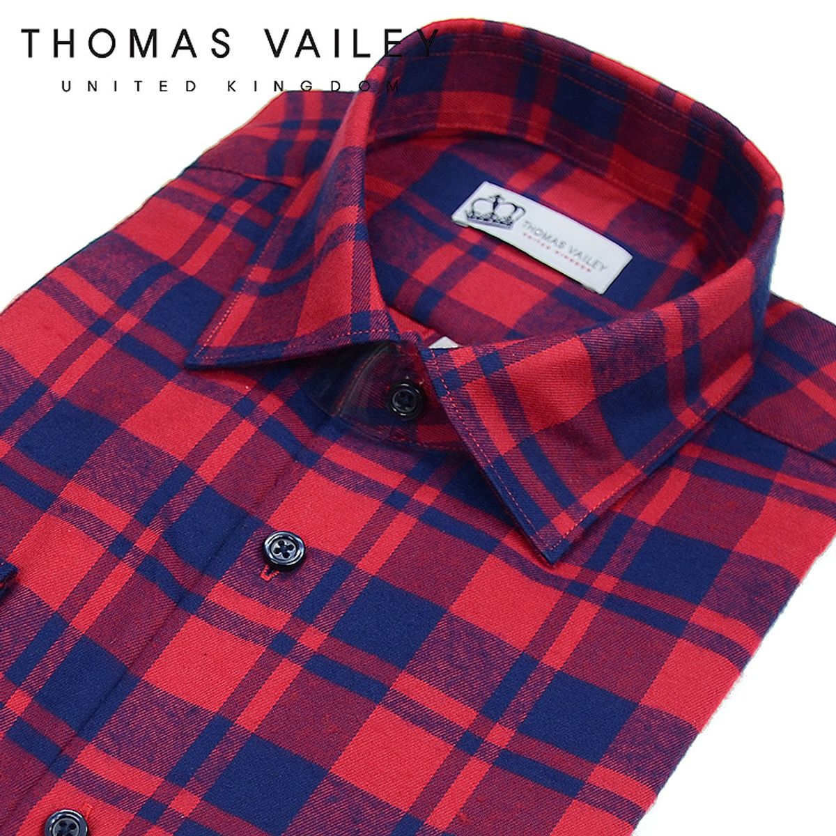토마스 베일리(THOMAS VAILEY) 기모 체크 셔츠 레드 225