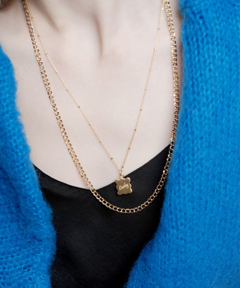 Engrave frame simple Necklace 프레임 팬던트 이니셜 각인 목걸이